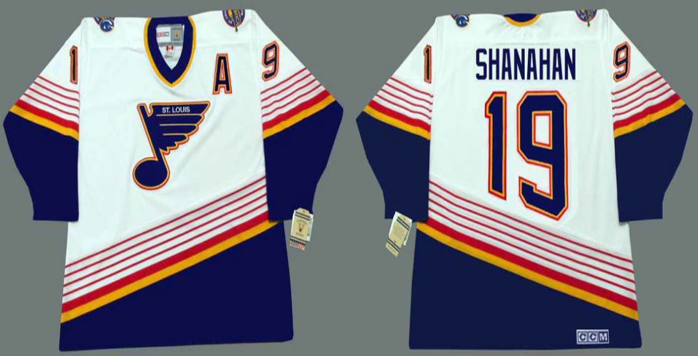 2019 Men St.Louis Blues #19 Shanahan white CCM NHL jerseys->youth nfl jersey->Youth Jersey